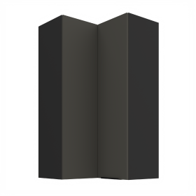 Horní rohová skříňka Aria 60x60 GN-108 2F (90°) Barva korpusu: Černá, Barva dvířek: GR - Graphite AFM
