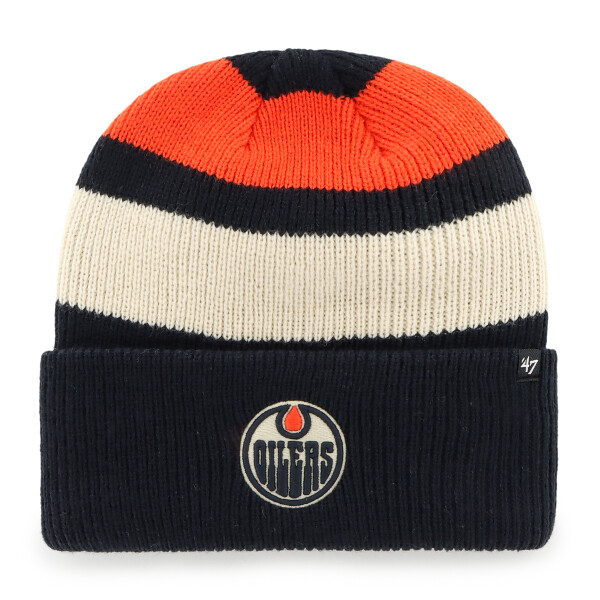 47 Brand Pánská zimní čepice Edmonton Oilers NHL Clubhouse Jennings ’47 Cuff Knit