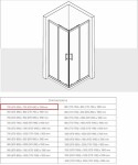Erga Tucson, sprchový kout s posuvnými dveřmi 70(dveře) x 70(stěna) x 190 cm, 6mm čiré sklo, chromový profil, ERG-S02-TUCSON-D070D070-CL-CR