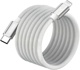 YENKEE YCU MAGNETIC 01 bílá / Kabel USB-C/Lightning / MFi / 1,5 m / 480 Mb/s (37000585)