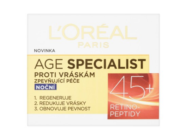 L'Oréal Paris Age Specialist 45+ zpevňující péče proti vráskám noční 50 ml
