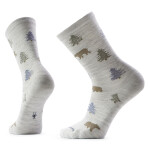 Unisex merino městské ponožky SMARTWOOL Everyday Through the Trees Crew Socks, Ash velikost: 46-49 (XL)