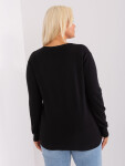 Černý dámský svetr plus size s viskózou L / XL