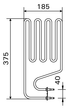 Topné těleso, spirála pro saunová kamna JM30, 1500W/230V CZSJ-110L