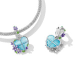 Elenys stříbrný visací přívěsek Květované okno lásky