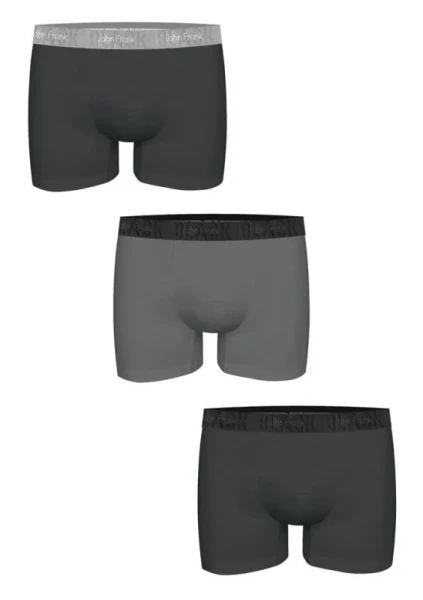 Pánské boxerky John Frank JF3BBLK03 3PACK