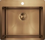 DEANTE - Olfato Precious hnědý ocelový dřez, 1-bowl ZPO_C10B