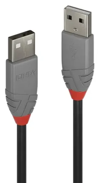 Lindy USB-A - USB-A Anthra Line 5 m černá / Kabel / USB 2.0 / M/M (36695)