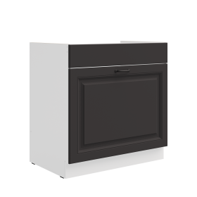 Spodní skříňka pod dřez Stilo 80 ZL 1S BB - Premium Box Barva korpusu: Bílá, Barva dvířek: Grafit