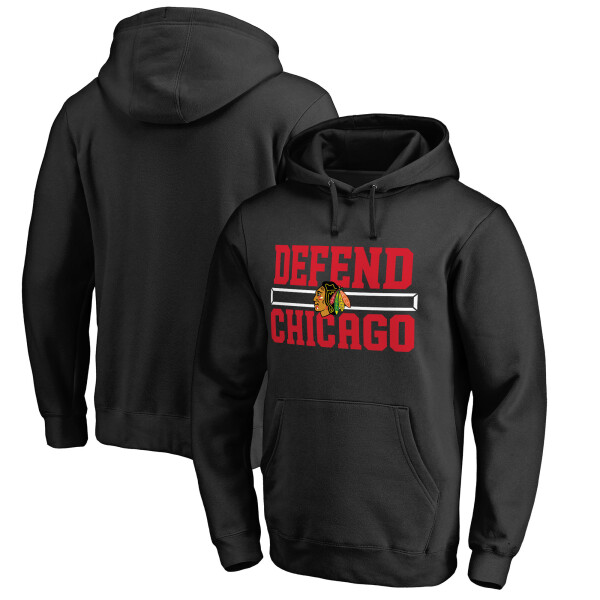 Fanatics Pánská Mikina Chicago Blackhawks Hometown Collection Defend Pullover Hoodie Velikost: