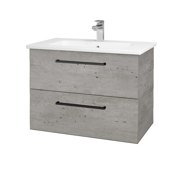 Dřevojas - Umyvadlová skříňka GIO SZZ2 80 - D01 Beton / Úchytka T06 / D01 Beton 82096H