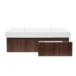 Koupelnová skříňka s umyvadlem SAT Evolution 118x30x44,8 cm ořech mat SATEVO120NAU2 SATEVO120NAU2