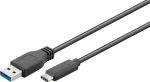 MicroConnect USB-C - USB-A 3.2 Gen 1 kabel 0,15m černá / Kabel / 5 Gbps (USB3.1CA0015)