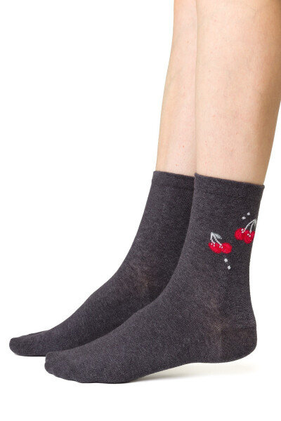 Ponožky Steven art.099 Vybrané vzory 35-40 světle šedá melanž 35-37