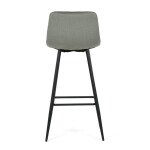 Židle barová, zelená látka, čtyřnohá kovová podnož, černý mat