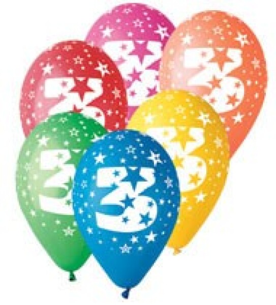 Gemar Balloons Latexový balonek číslo 3 30 cm
