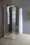 AQUALINE - WALK-IN zástěna jednodílná k instalaci na zeď, 1000x1900 sklo čiré WI101