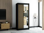 Šatní skříň Abi Lamelo 2 Barva korpusu: Černá, Rozměry: 250 cm