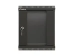 Lanberg WF11 černá / Nástěnný rack / 10" / 6U / 300×300 mm / skleněné dveře / flat pack (WF11-3306-10B)