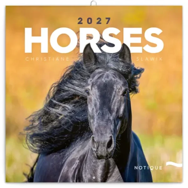 Notique Horses – Christiane Slawik 2027 / Poznámkový kalendář / 30 × 30 cm