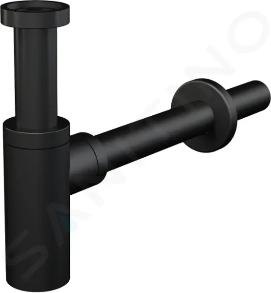 Kielle Umyvadlový sifon, průměr 32 mm, kulatý, kov, matná černá 30901014