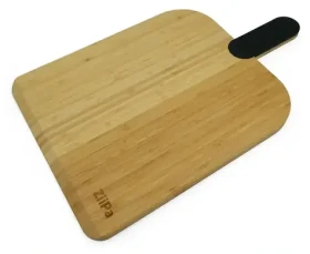 ZiiPa Bambusové prkénko na pizzu Selva 30 cm / Servírovací prkénko / bambus / silikonová rukojeť
