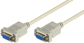 MicroConnect sériový kabel RS-232, D-SUB 9-pin (F) - D-SUB 9-pin (F) 2m bílá (SCSENN2)