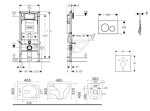 GEBERIT - Duofix Set předstěnové instalace, kompaktního klozetu Gaia a sedátka softclose, tlačítko Sigma20, černá lesk/černá mat SANI11CA5121
