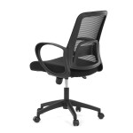 Kancelářská židle, houpací mechanismus, černá síťovina, KA-S3015 BK