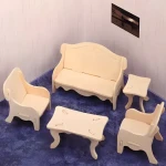 WOODCRAFT Dřevěné 3D puzzle Obývací pokoj