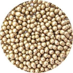 Cukrovo-rýžové perly zlaté 7mm 80g - I LOVE CAKES