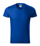 Slim Fit V-neck tričko pánské královská modrá S