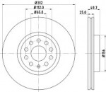 Brzdy kotouče a desky přední AUDI A3 (8P 8V) Q3 TT 312mm - BOSCH