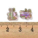 Skleněné korálky - broušený medvídek - různé varianty - 9,5x 8,5 x 3,5 mm - 1 ks Barva: Modrá