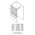 CERANO - Sprchová zástěna Walk-in Onyx Half Round L/P - 8 mm - kulatá vzpěra - chrom, transparentní sklo - 90x100 CER-681610