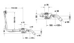 DURAVIT - Příslušenství Vanová odtoková a přepadová souprava, bovden, chrom 792216000001000