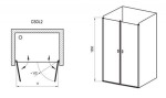 RAVAK - Chrome Sprchové dveře dvoukřídlé CSDL2-100, 98-101 cm, lesklý hliník/čiré sklo 0QVACC0LZ1