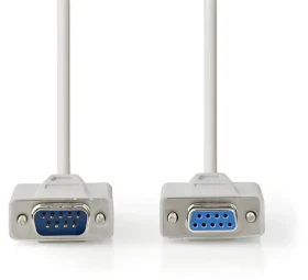 Nedis sériový prodlužovací kabel D-SUB9 (M)-(F) slonová kost / Sériový kabel / 3 m (CCGL52010IV30)