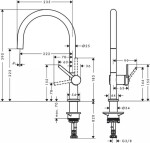 HANSGROHE - M54 Dřezová baterie Talis, matná černá 72804670