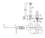 PAFFONI - Elle Umyvadlová baterie pod omítku s tělesem, 2-otvorová instalace, chrom EL106CR70