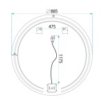 REA - Zrcadlo LED 90cm Modern HOM-00907