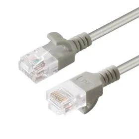 MicroConnect CAT6a U/UTP SLIM 0.5m šedá / LSZH (V-UTP6A005-SLIM)