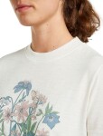 ICEBREAKER Wmns Mer 150 Tech Lite SS Crop Tee NZ Flora, Ecru Hthr velikost: XS