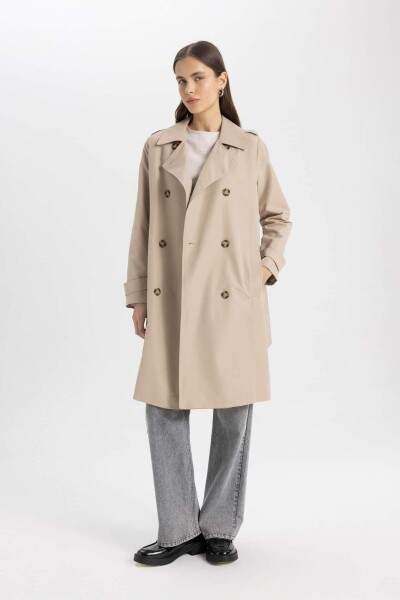 DEFACTO Waterproof Regular Fit Belted Trench Coat