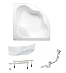 Rohová vana Laguna Syntia Plus 150x150 cm akrylát levá i pravá SIKOSY1500APNP SIKOSY1500APNP