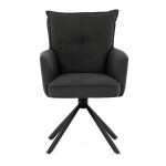 Jídelní židle, šedá, manšestrová látka, HC-X1128 GREY2