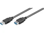 MicroConnect kabel USB3.0 A (M) - USB3.0 A (F) 5m černá / 5000Mbit/s (USB3.0AAF5B)