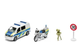 SIKU Super - VW T6 policejní dodávka s motorkou BMW