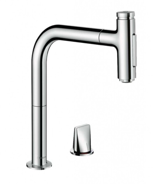 HANSGROHE - M71 Dřezová baterie M7120-H200 s výsuvnou sprškou, 2-otvorová instalace, sBOX, chrom 73818000