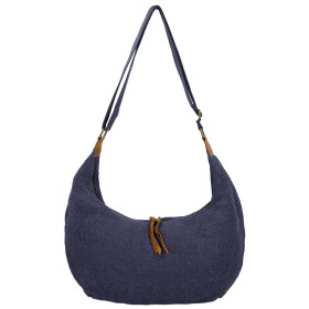 Trendy textilní dámská kabelka na rameno Ester, tmavě modrá